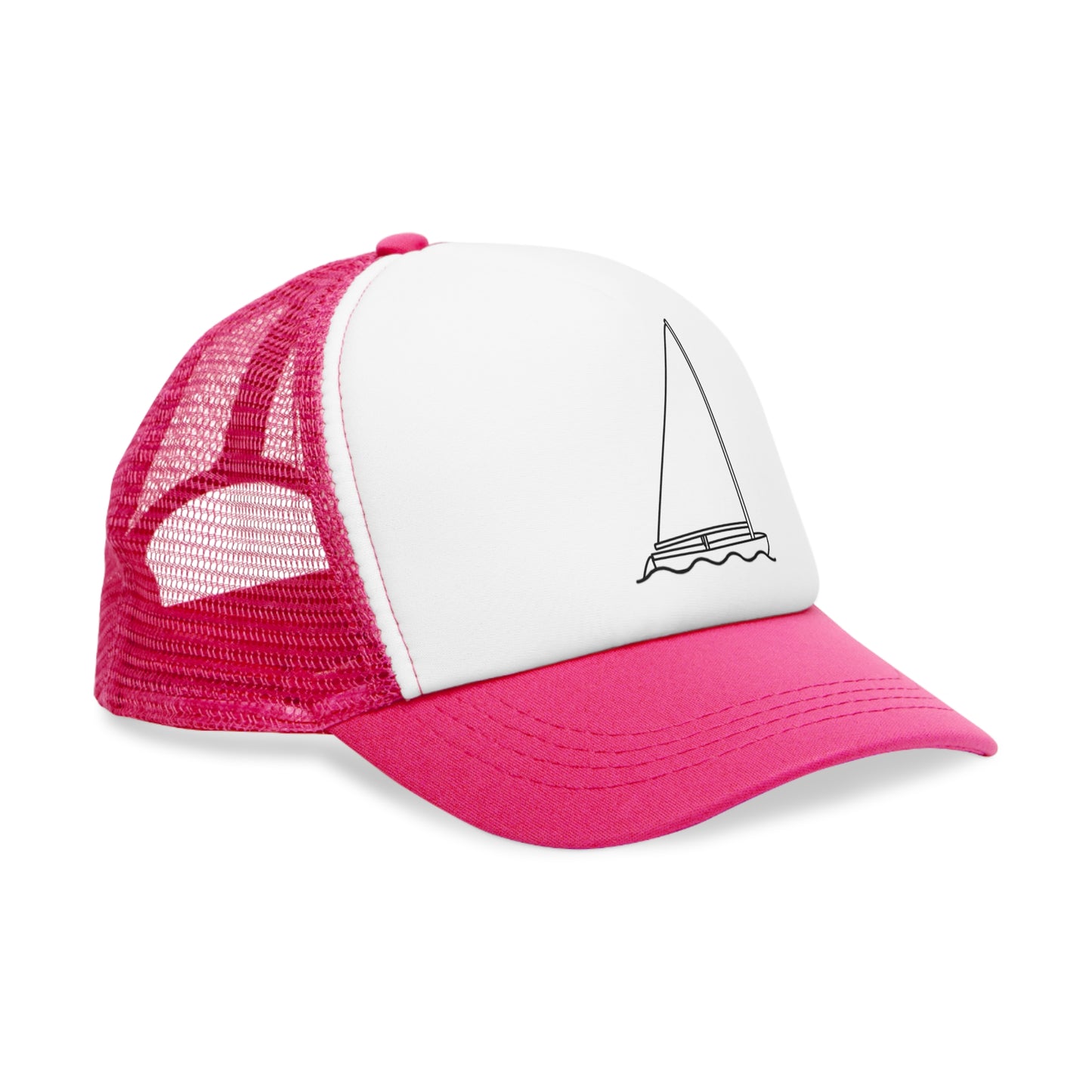 Sailboat Finn Model Mesh Trucker Cap