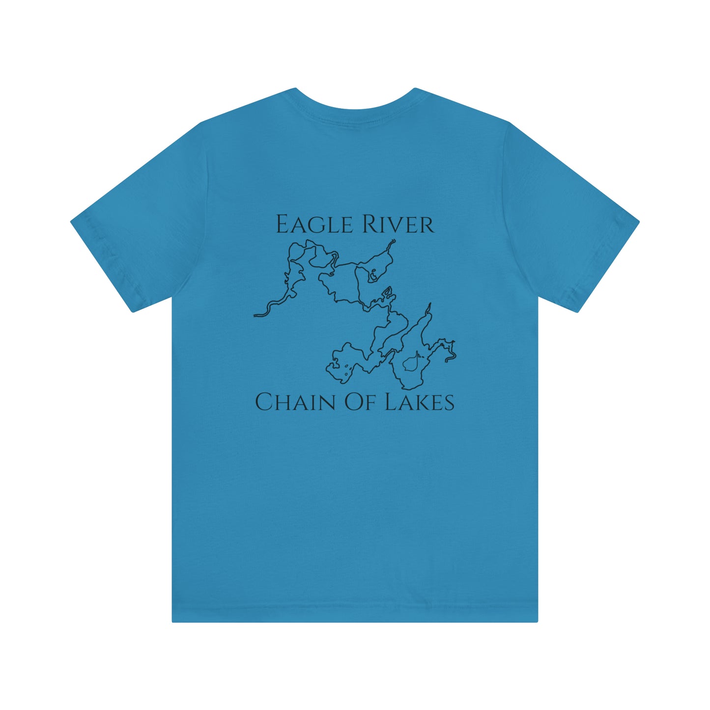 Eagle River Kayak Front - Unisex Lightweight Short Sleeve Tee