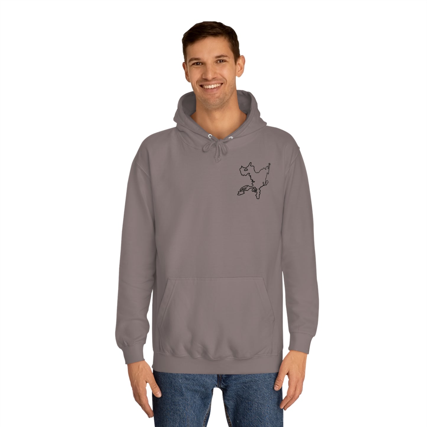 G21 Boat With Dogs Back - Okauchee Lake Unisex Hoodie Medium Weight