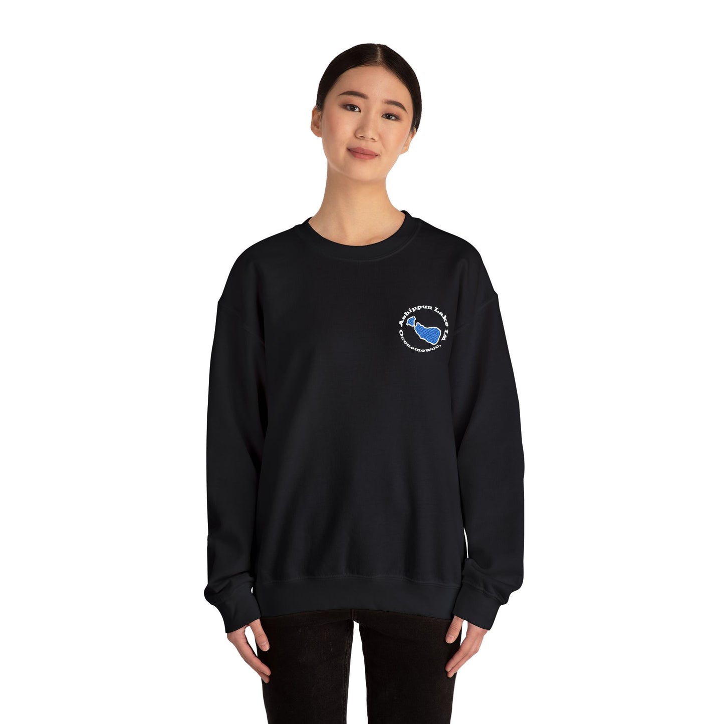 Ashippun Lake Embroidered Crewneck