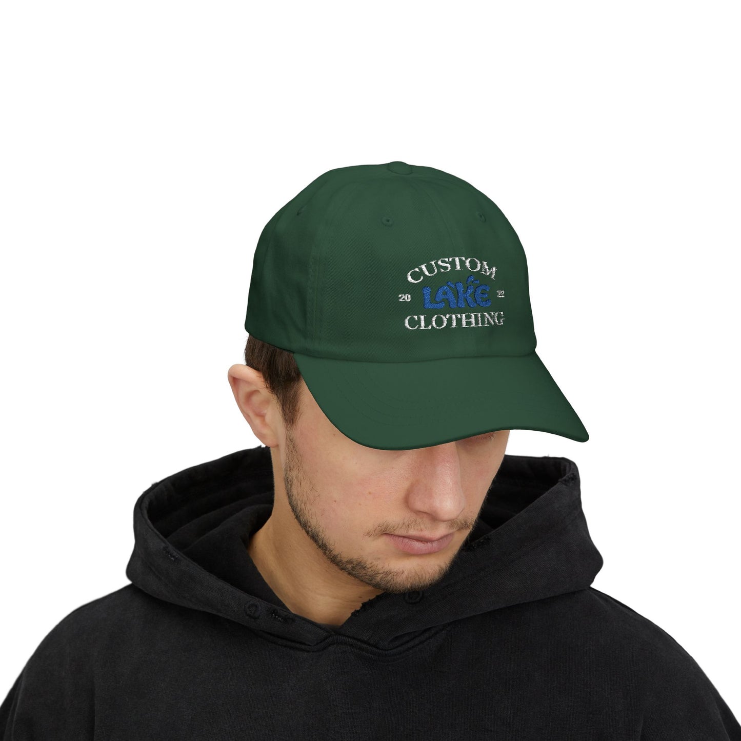 CLC Embroidered Classic Dad Cap (White Text)