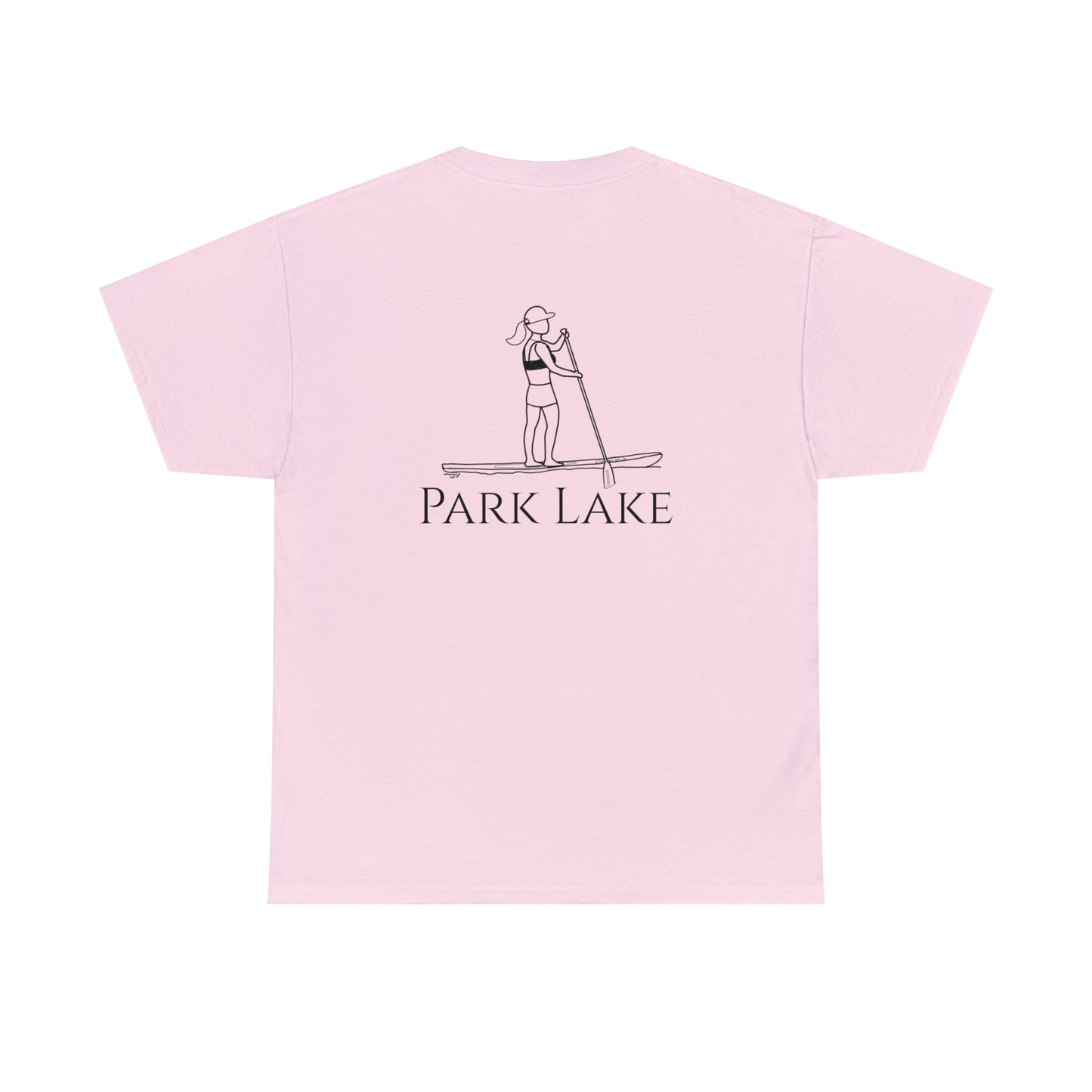 Paddle Board Girl - Park Lake Unisex Heavy Tee Shirt