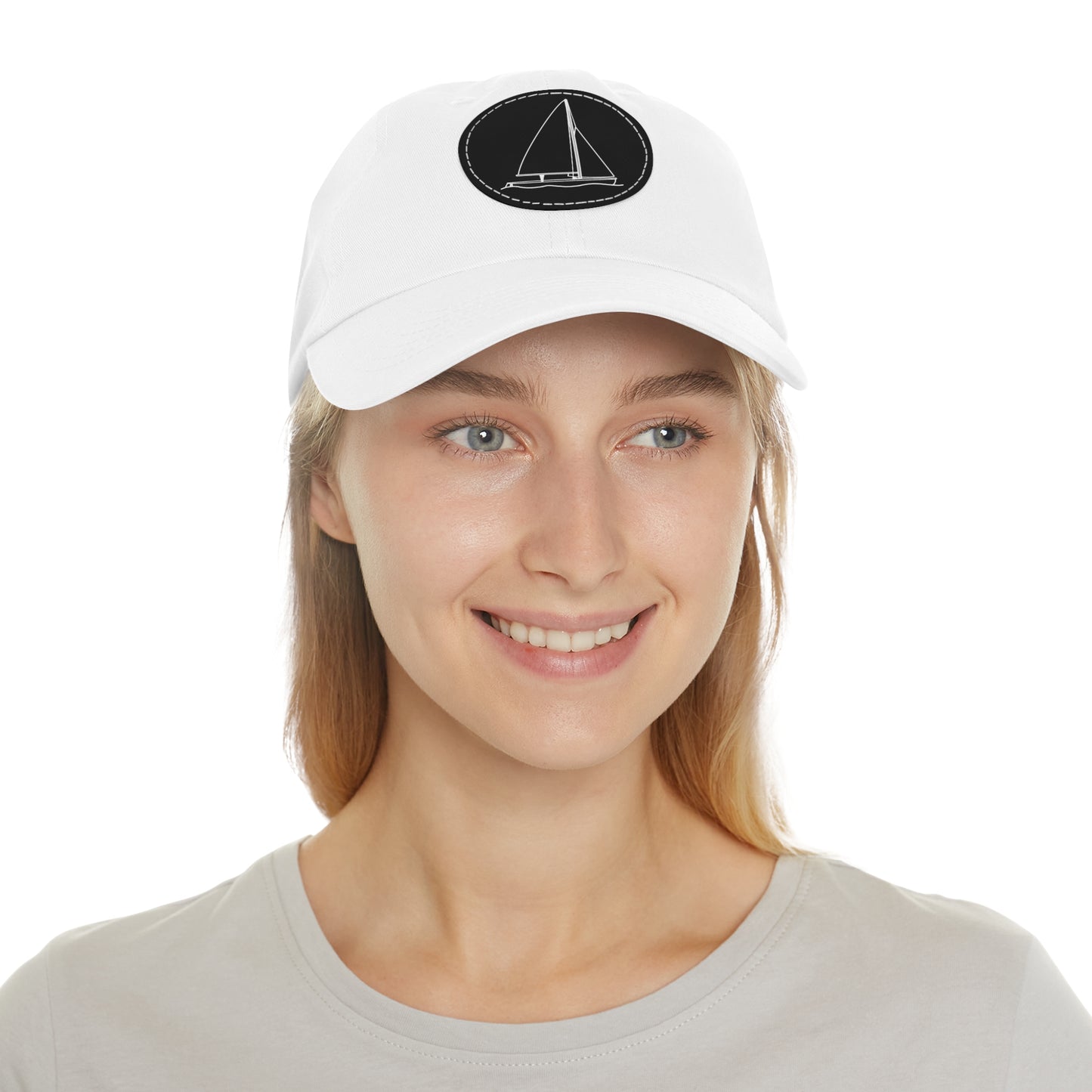 Sailboat 470 model Hat with Leather Patch (Round)