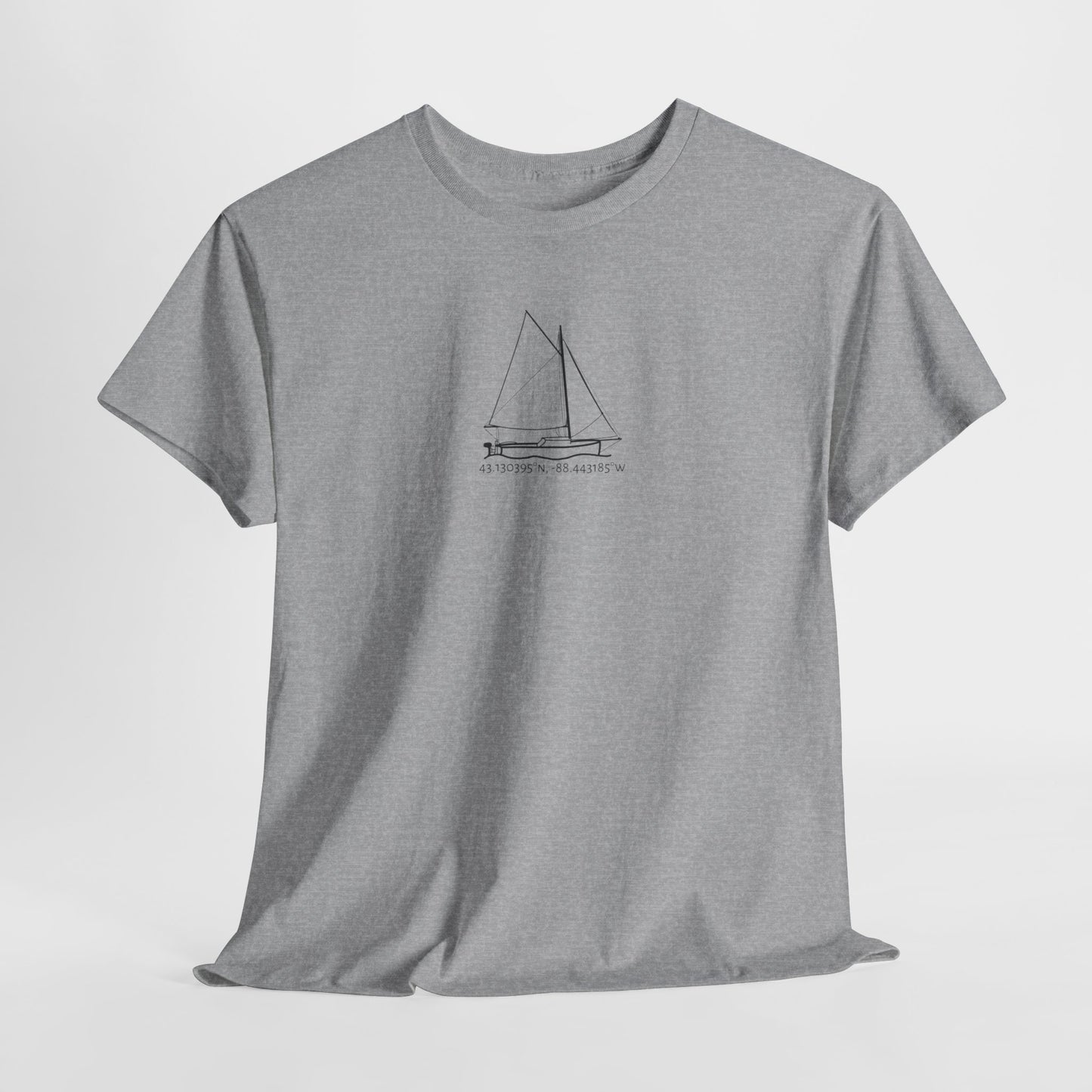 Sailboat with Motor Unisex Heavy Cotton Tee