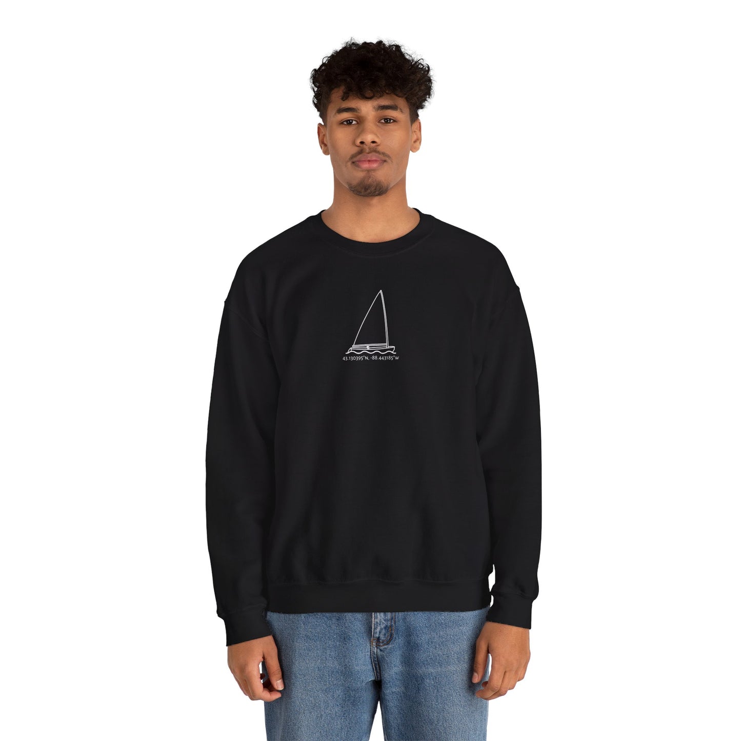 Sailboat Finn Model Type Unisex Heavy Blend™ Crewneck Sweatshirt