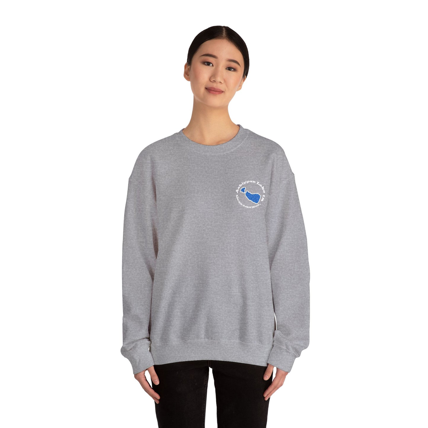 Ashippun Lake Embroidered Crewneck