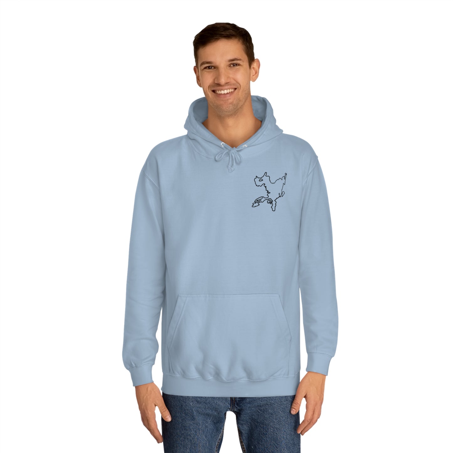 G21 Boat With Dogs Back - Okauchee Lake Unisex Hoodie Medium Weight