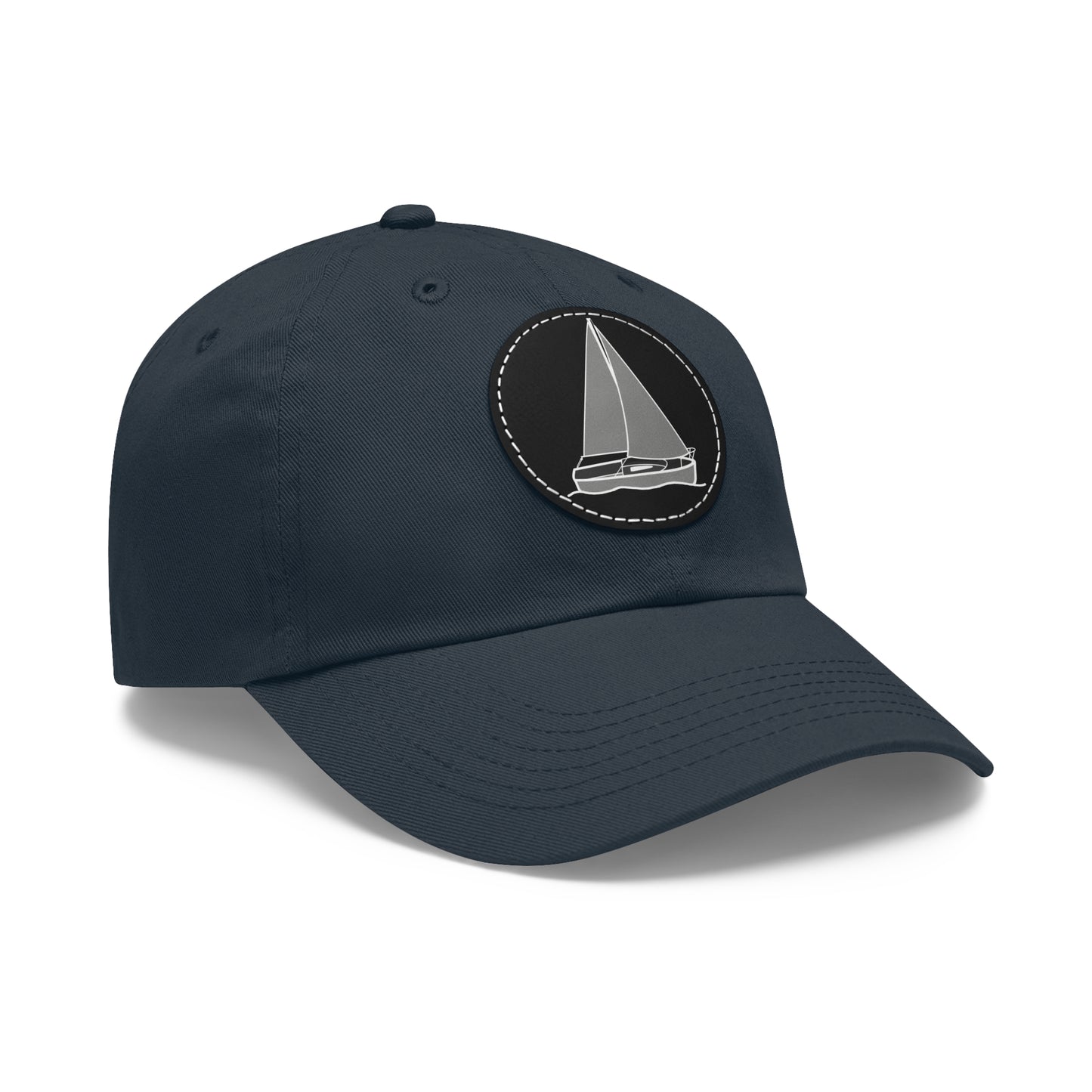 Sailboat Comfort model Hat with Leather Patch (Round)