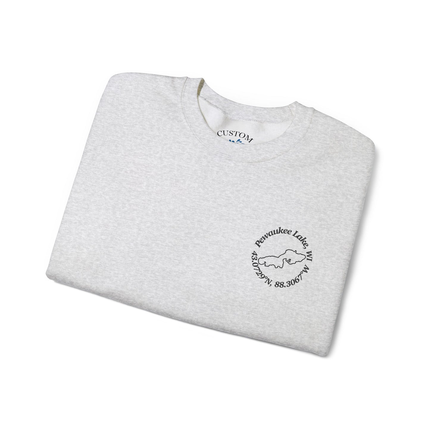 Pewaukee Lake Embroidered Crewneck Sweatshirt - Gildan