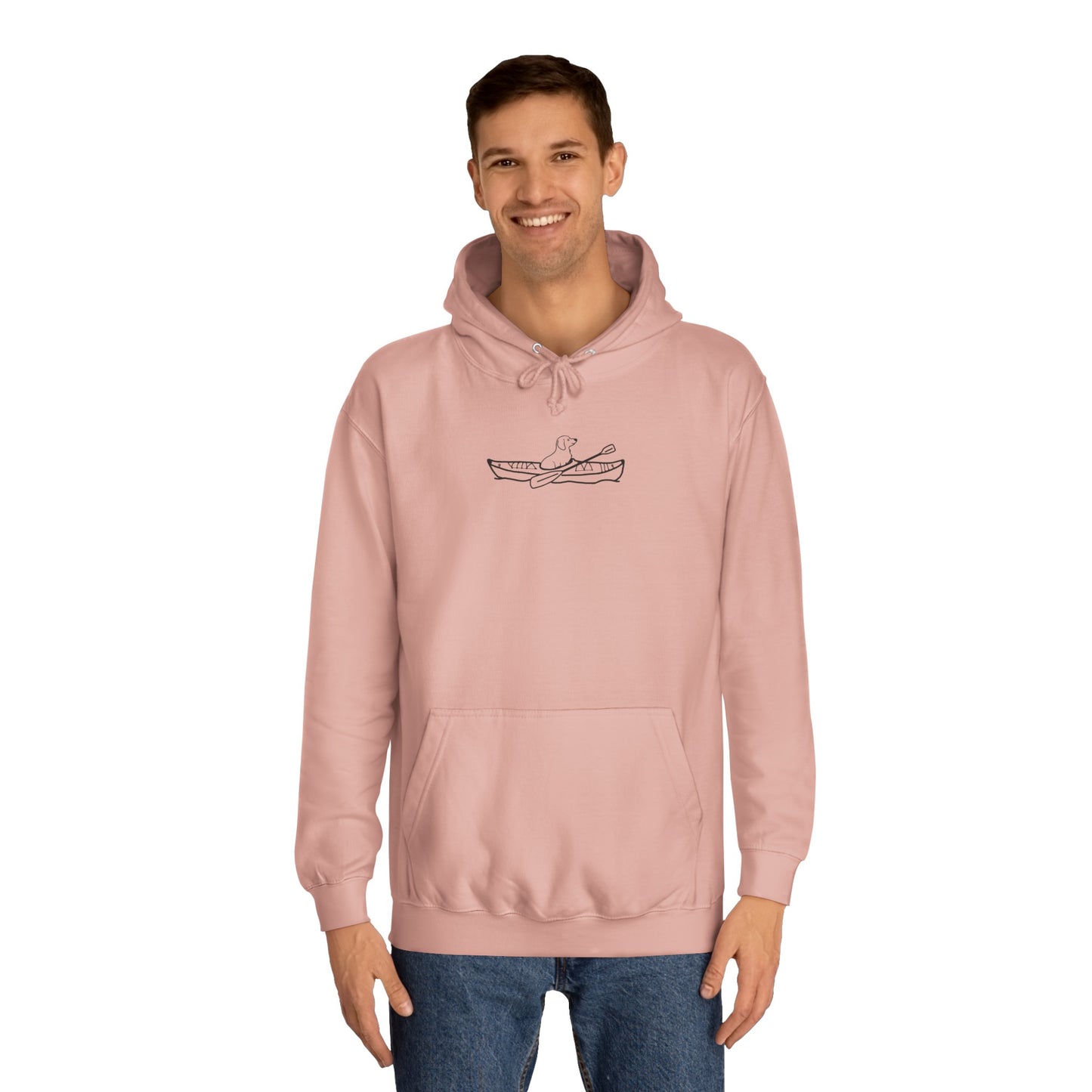 Kayak Dog -Dachshund Plain - Unisex Medium Weight Hoodie