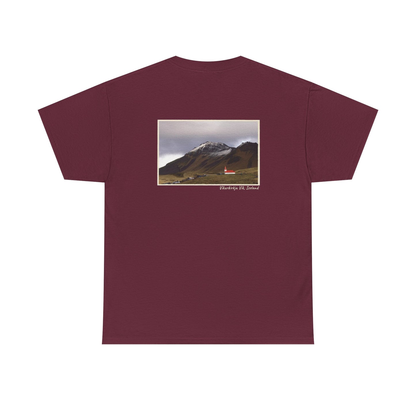 Iceland Vik - 4 panel front design - Unisex Heavy Cotton Tee