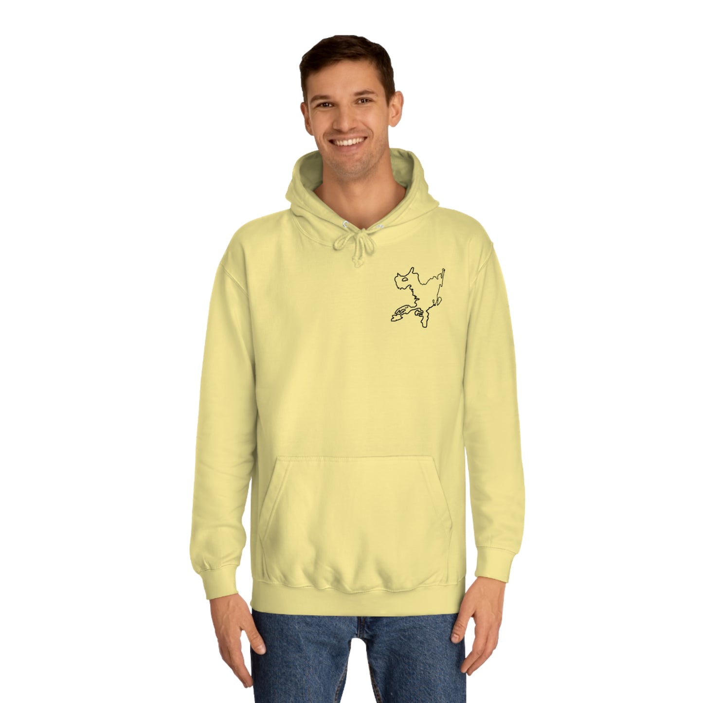 G21 Boat With Dogs Back - Okauchee Lake Unisex Hoodie Medium Weight