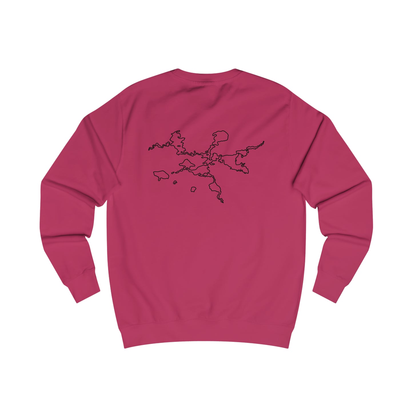 Manitowish Waters with Back Outline - Men's Crewneck
