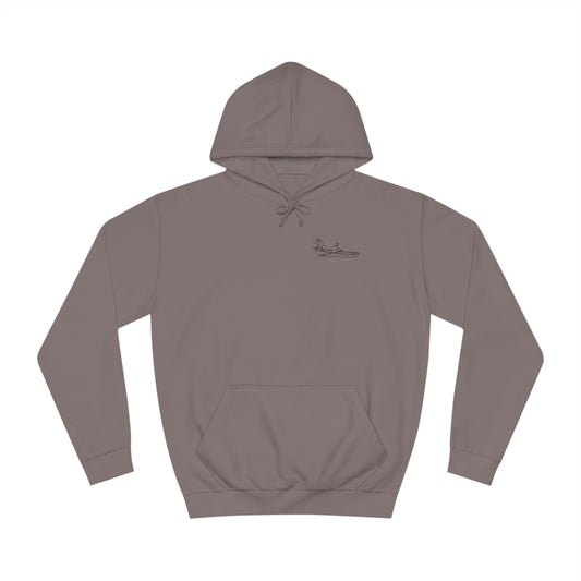 Row Boat Dog Fishing Patch - Lac LaBelle Unisex Hoodie Medium Weight