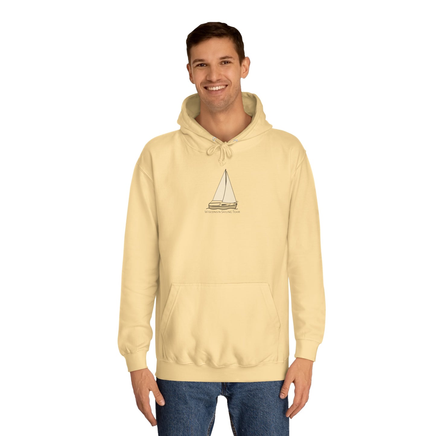 Wisconsin Sailing Team Plain Sailboat - Medium Weight Hoodie