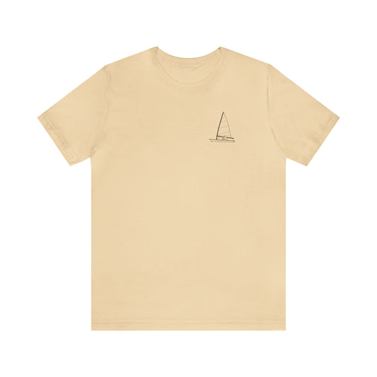 Sailing Patch - Manitowish Waters Unisex Lightweight Short Sleeve Tee