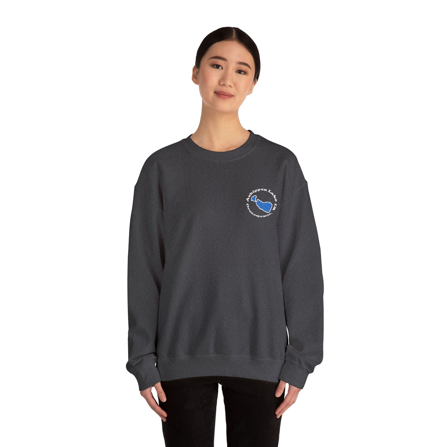 Ashippun Lake Embroidered Crewneck