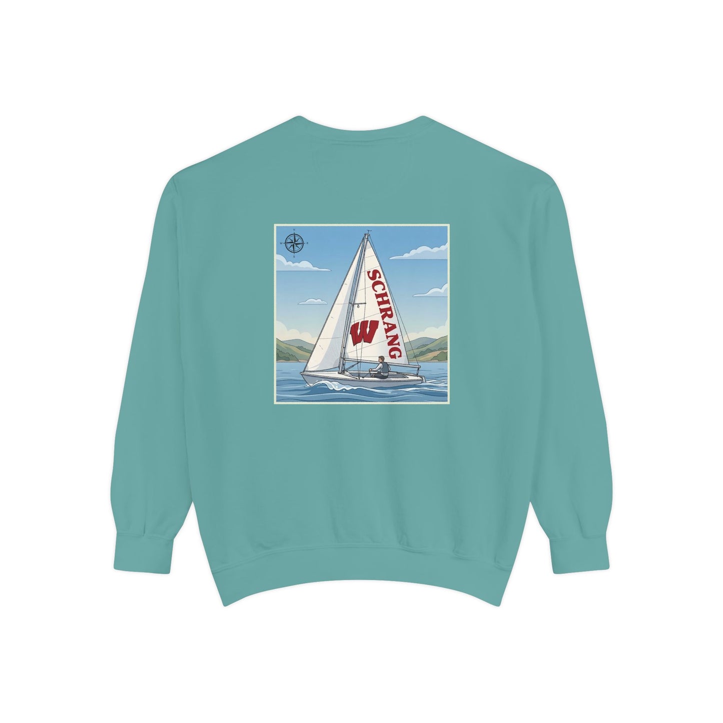 Custom Graphic Sailing - Comfort Colors Crewneck