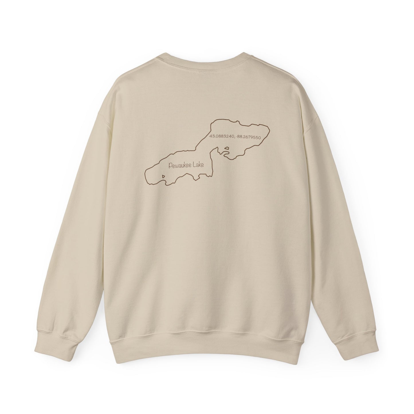 'Lucy the Lab' Kayak Dog Unisex Heavy Blend Crewneck Sweatshirt - Pewaukee Lake
