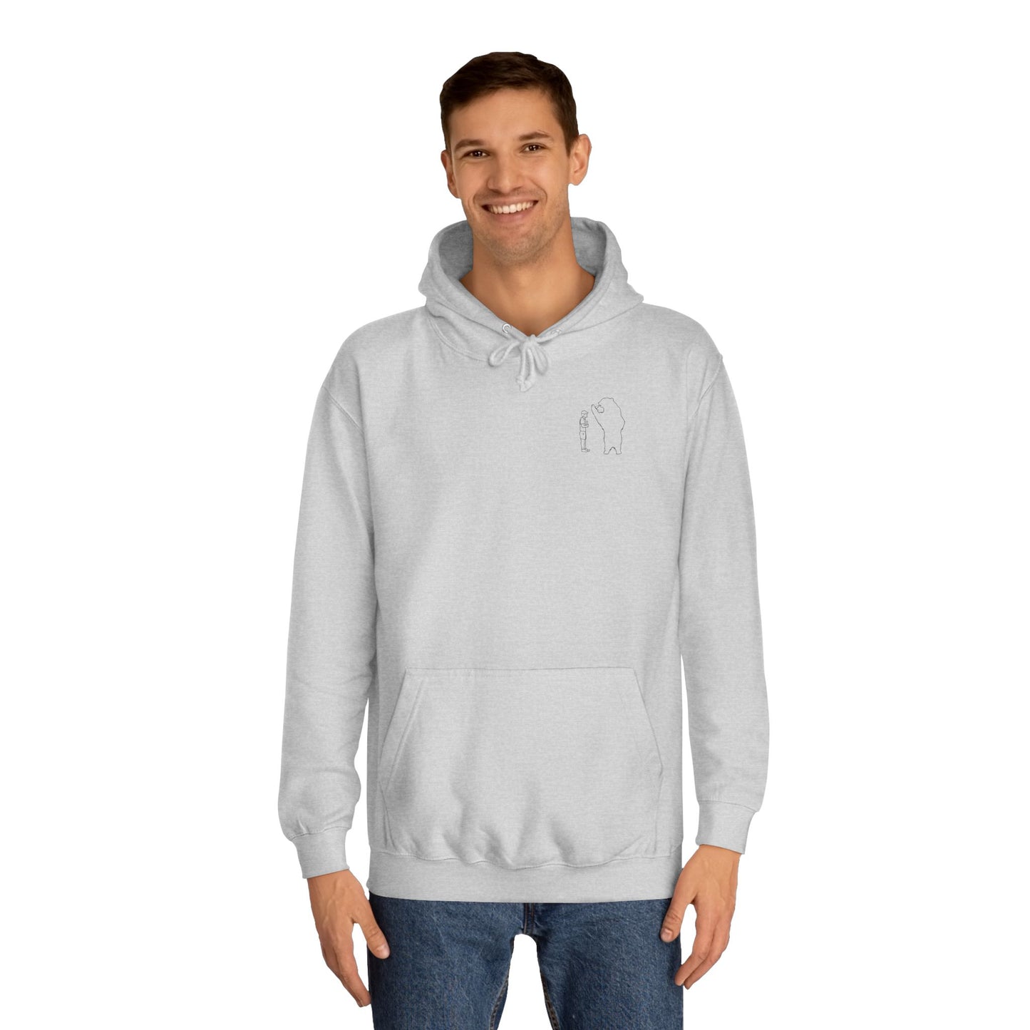 Papa Bear Grizzly Bear Lake Wyoming - Medium Weight Hoodie