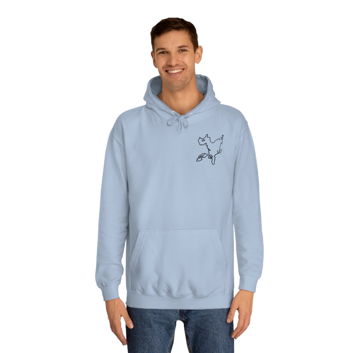 G21 Boat With Dogs Back - Okauchee Lake Unisex Hoodie Medium Weight