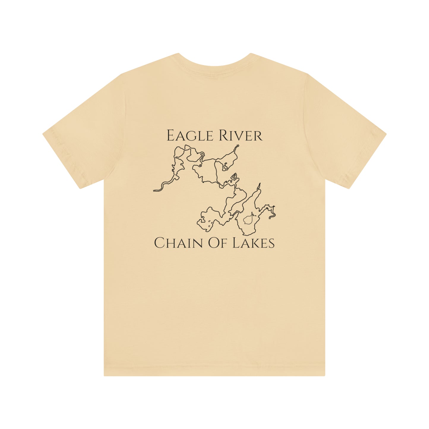 Eagle River Kayak Front - Unisex Lightweight Short Sleeve Tee