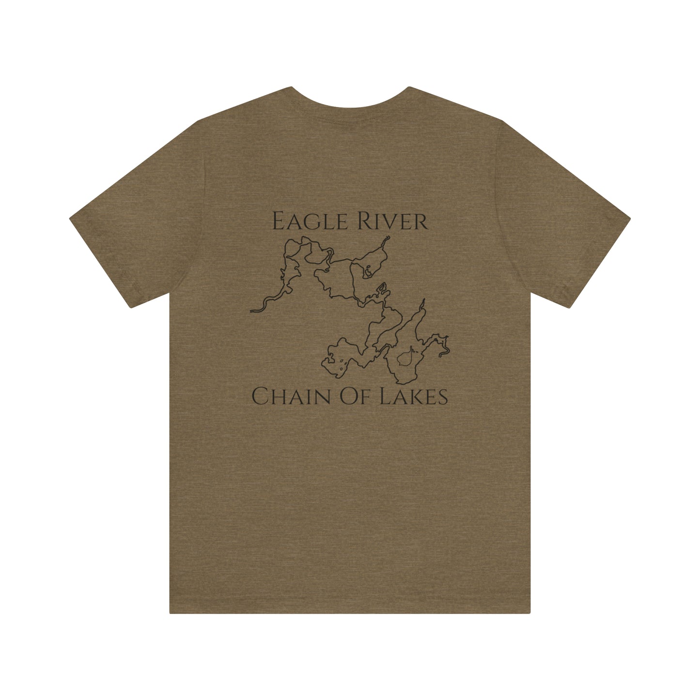 Eagle River Kayak Front - Unisex Lightweight Short Sleeve Tee