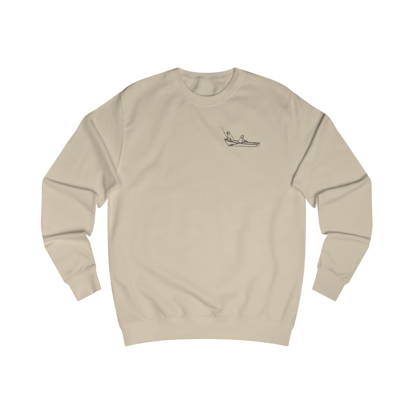 Row Boat Dog Fishing - Okauchee Lake Men's Sweatshirt