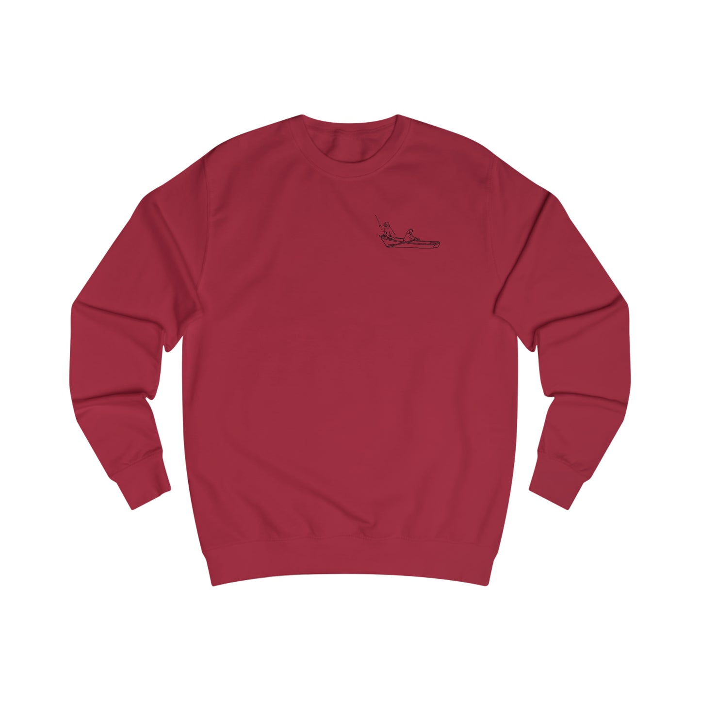 Row Boat Dog Fishing - Okauchee Lake Men's Sweatshirt