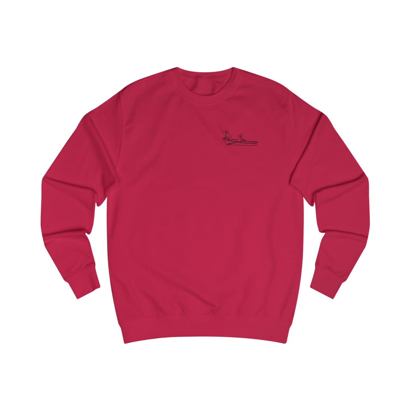 Row Boat Dog Fishing - Okauchee Lake Men's Sweatshirt