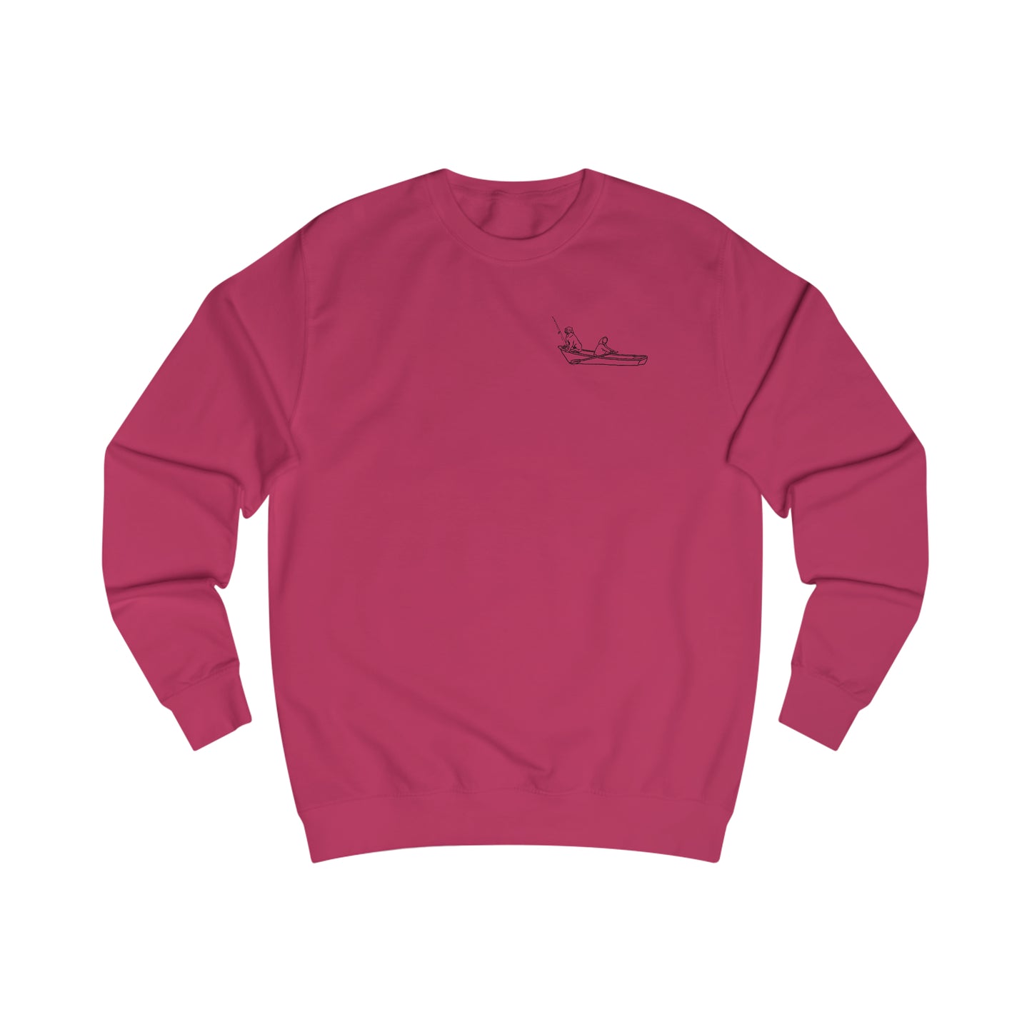 Row Boat Dog Fishing - Okauchee Lake Men's Sweatshirt