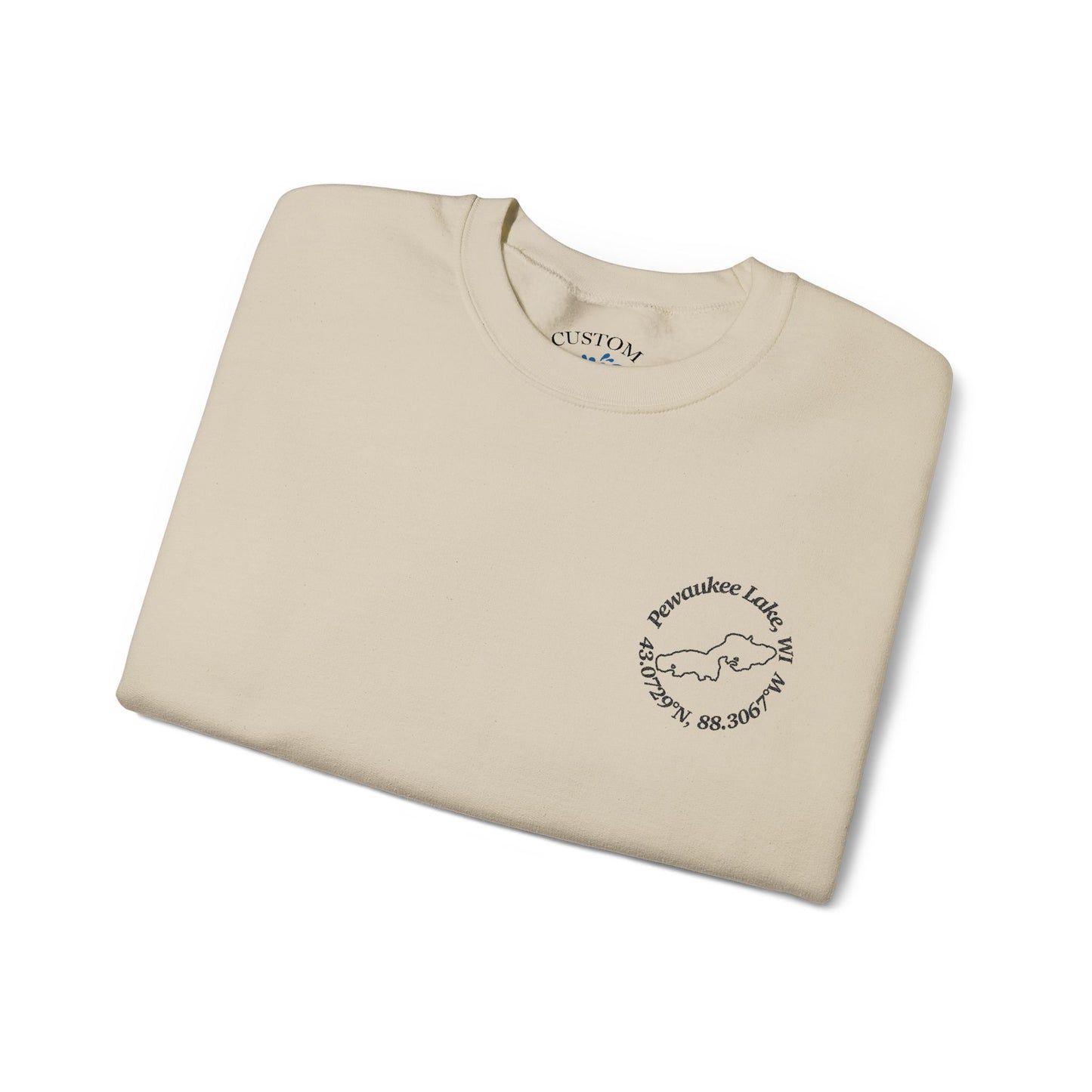 Pewaukee Lake Embroidered Crewneck Sweatshirt - Gildan