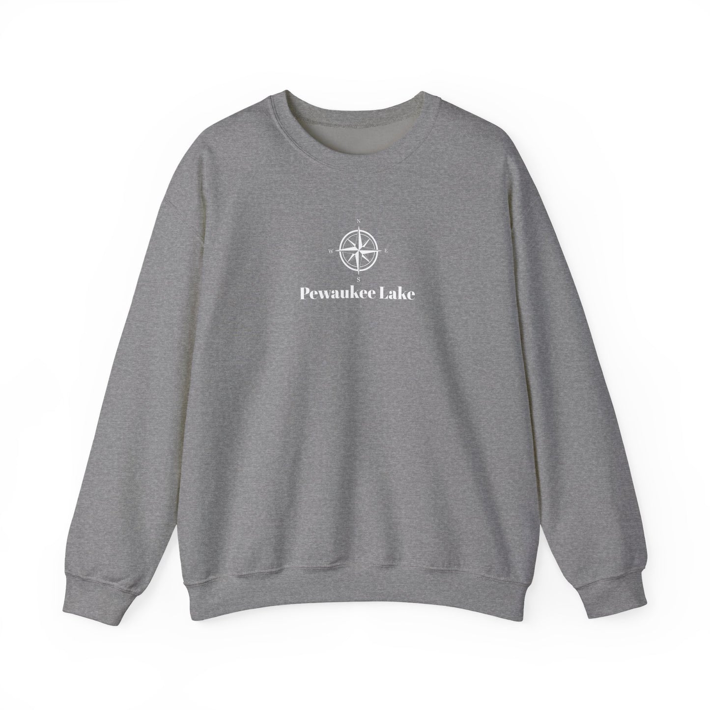 Pewaukee Lake Compass Rose Unisex Heavy Blend™ Crewneck Sweatshirt