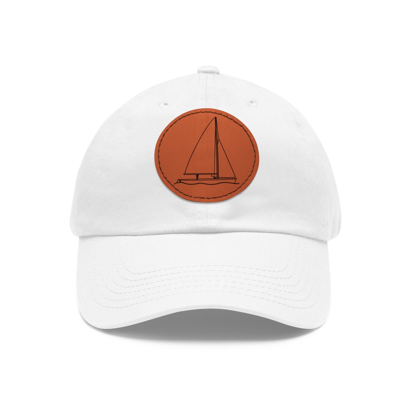 Sailboat 470 model Hat with Leather Patch (Round)