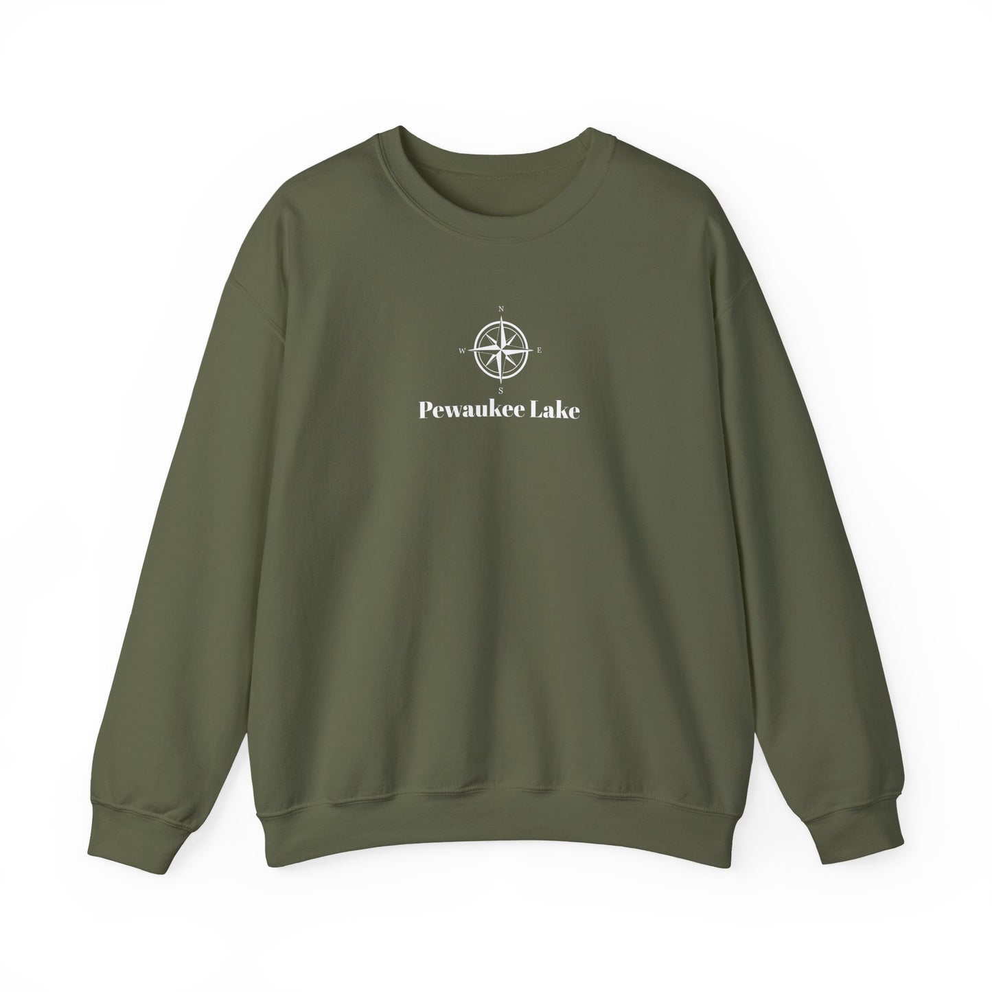 Pewaukee Lake Compass Rose Unisex Heavy Blend™ Crewneck Sweatshirt