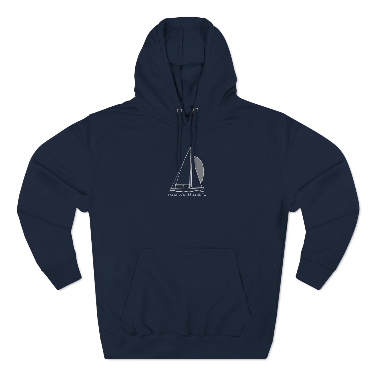 Sailboat Yngling Model Type Three-Panel Fleece Hoodie Unisex