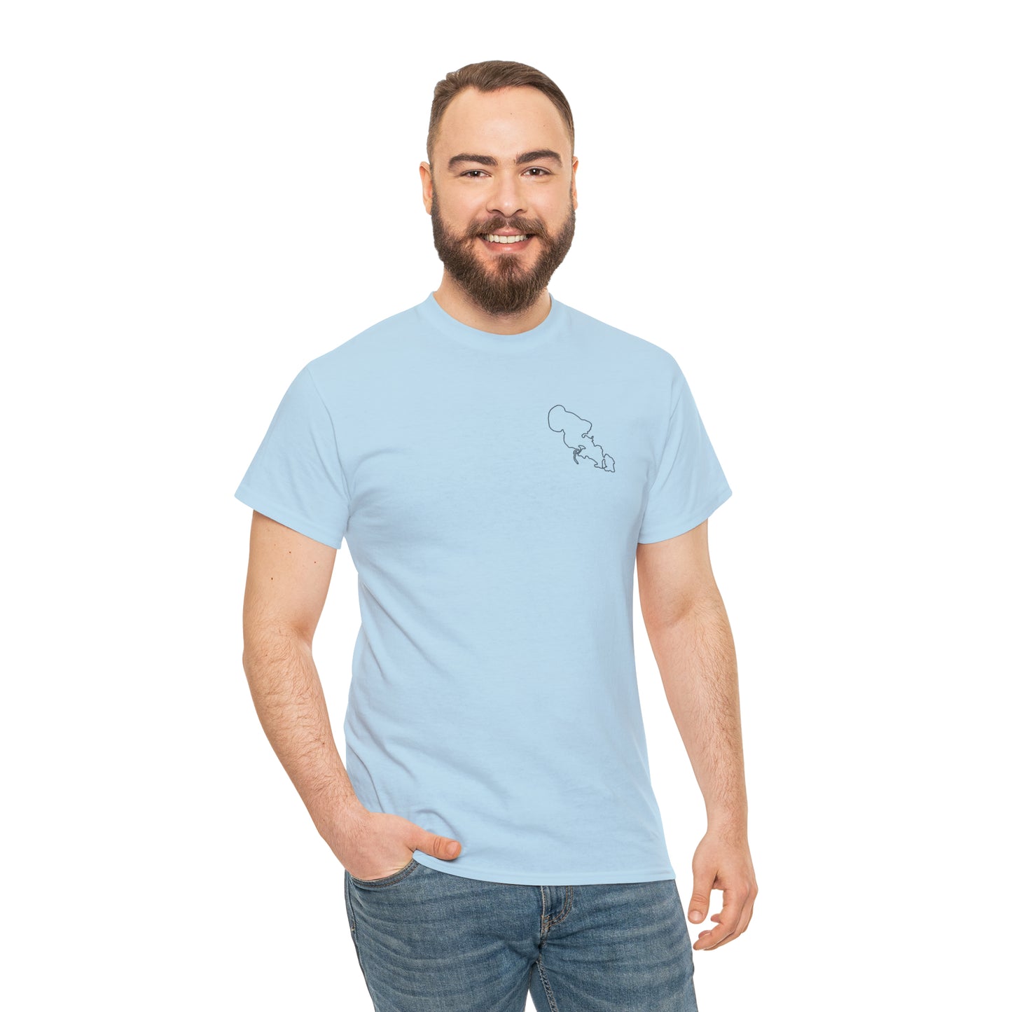 Float Plane - Lac LaBelle Unisex Heavyweight Short Sleeve Tee