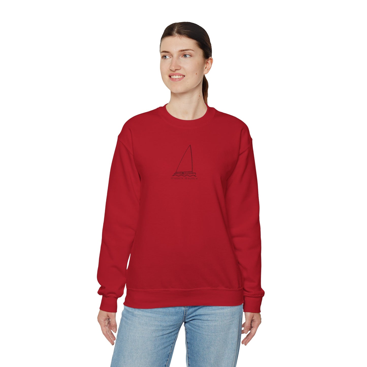 Sailboat Finn Model Type Unisex Heavy Blend™ Crewneck Sweatshirt