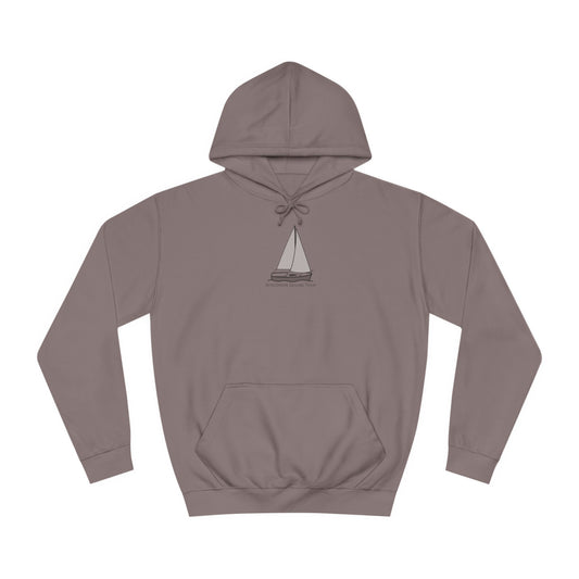 Wisconsin Sailing Team Plain Sailboat - Medium Weight Hoodie