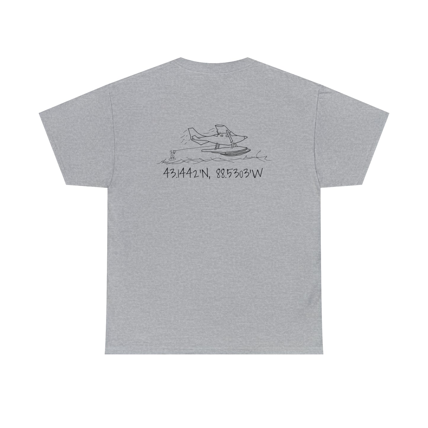 Float Plane - Lac LaBelle Unisex Heavyweight Short Sleeve Tee