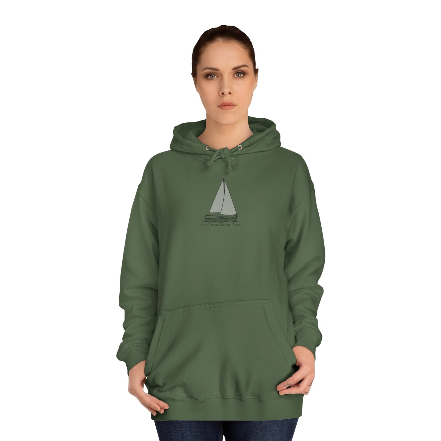 Wisconsin Sailing Team Plain Sailboat - Medium Weight Hoodie