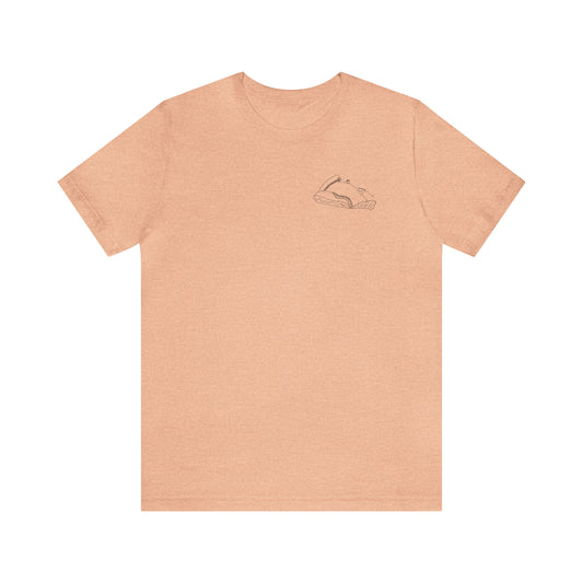 Okauchee Lake, Standup Jetski Fall - Unisex Lightweight Short Sleeve Tee