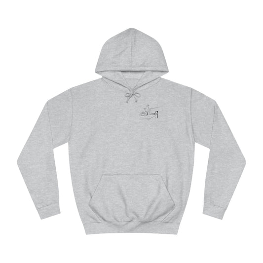 Trolling Motor Fishing Patch - Okauchee Lake Unisex Hoodie Medium Weight