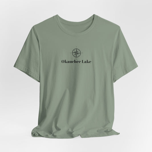 Okauchee Lake Compass Rose Unisex Lightweight Short Sleeve Tee