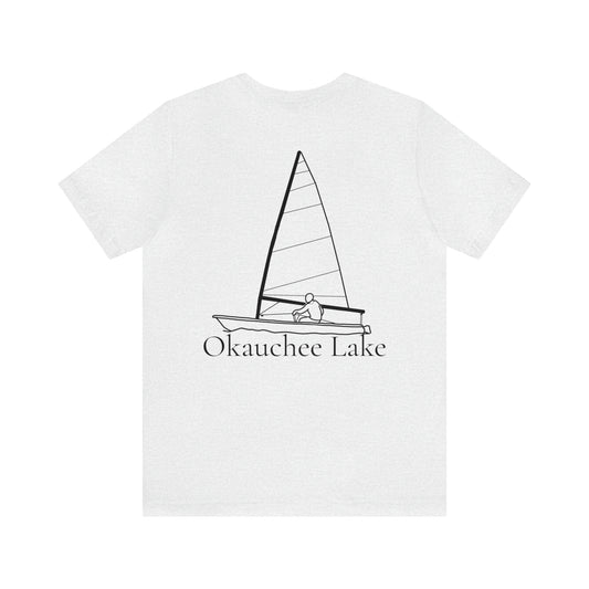 Okauchee Lake, Sailing Back - Unisex Lightweight Short Sleeve Tee