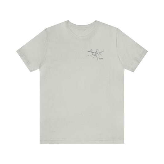 Manitowish Waters Plain Lake Patch - Unisex Lightweight Short Sleeve Tee