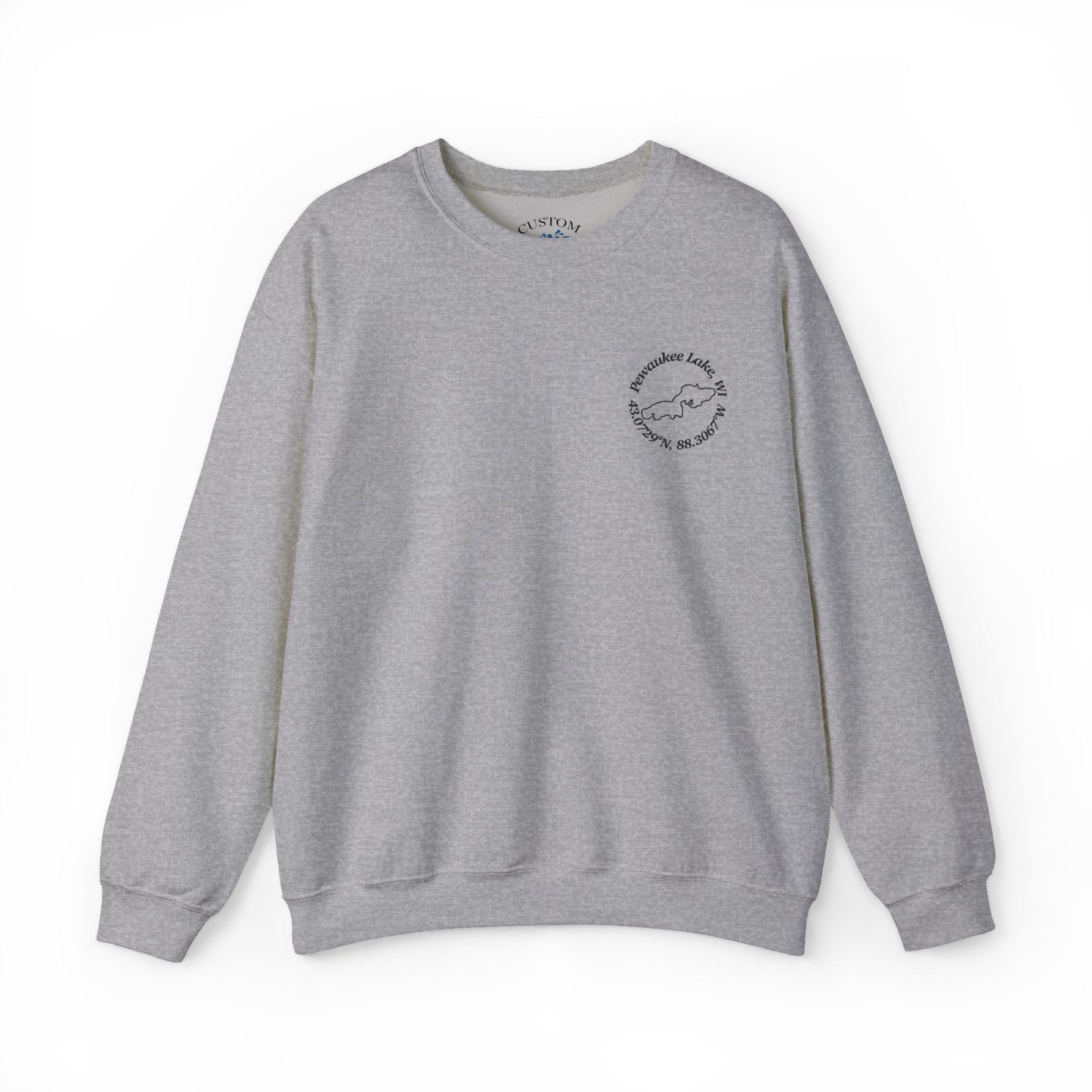 Pewaukee Lake Embroidered Crewneck Sweatshirt - Gildan