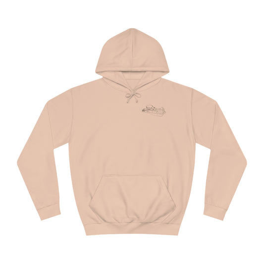 Manitowish Waters Pontoon Boat Family Front Patch - Unisex Hoodie Medium Weight