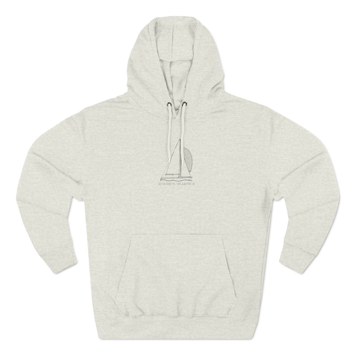 Sailboat Yngling Model Type Three-Panel Fleece Hoodie Unisex