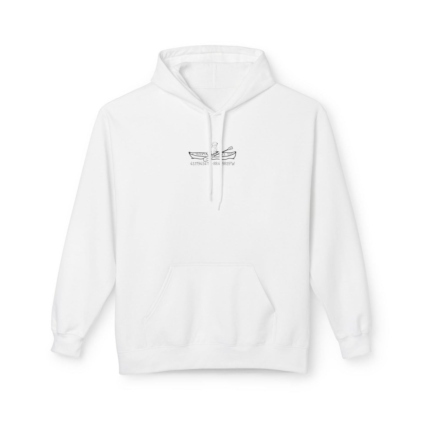 Bite or Beer Fishing, Golden retriever Kayak Dog Midweight Travel Hoodie - Softstyle Gildan